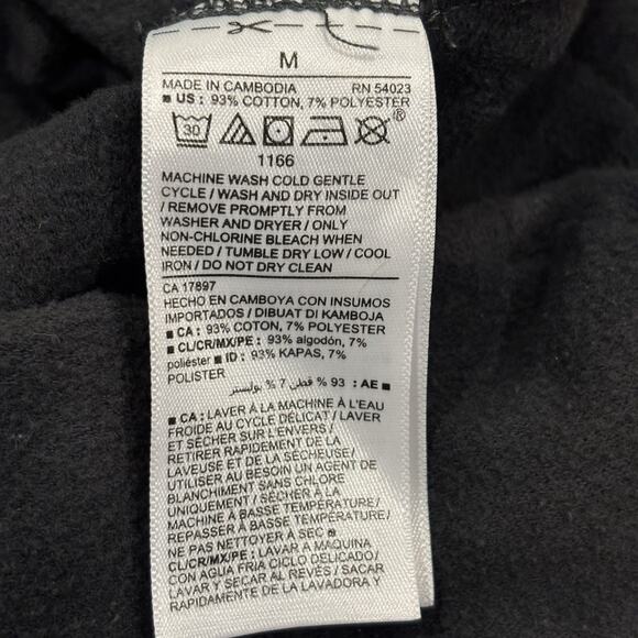 Old Navy Easy Vintage Tie Dye Black & Grey Tunic Sweatshirt Size Medium - Picture 6 of 7